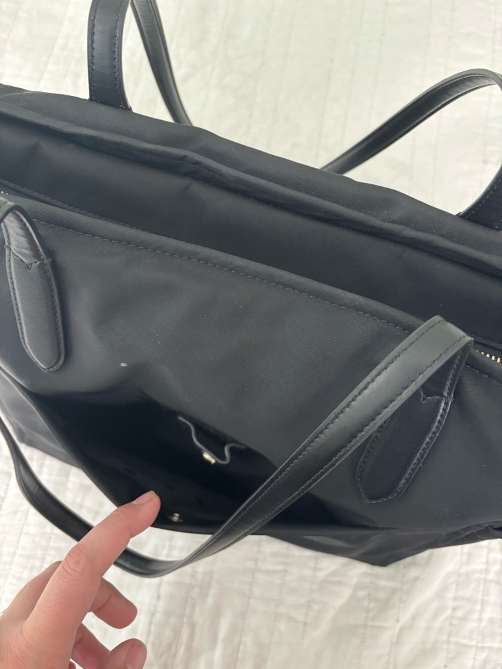 Kate Spade Chelsea Black Nylon Tote Bag with Multiple Pockets - Picture 8 of 14